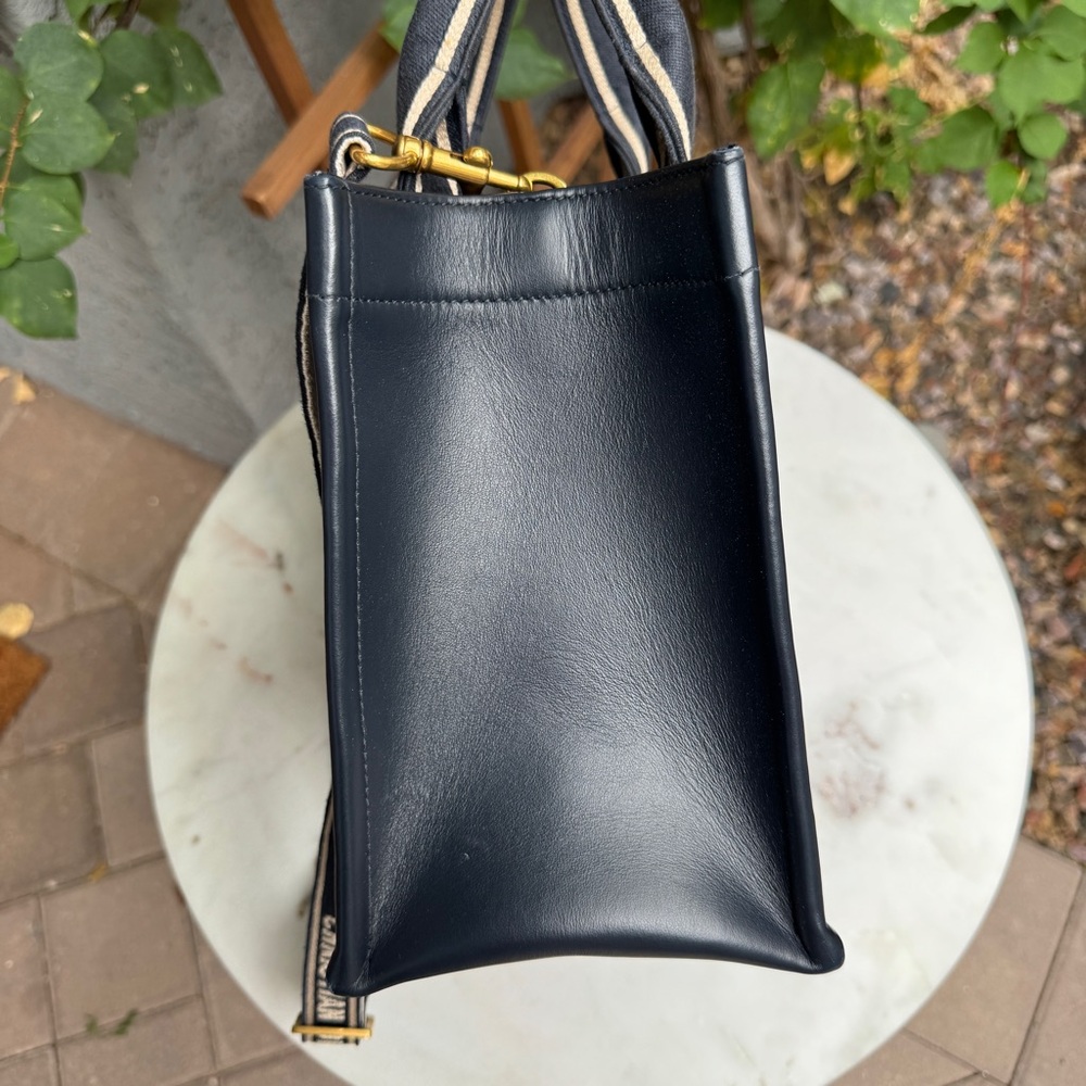Christian Dior Oblique Embroidery and Calfskin Small Book Tote - Picture 11 of 15
